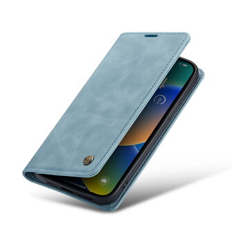 iPhone 16e - Book Case - Aqua Blue