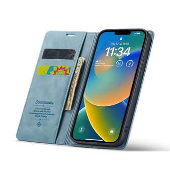 iPhone 16e - Book Case - Aqua Blue
