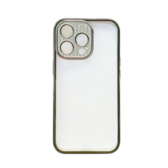 iPhone 12 - Glitter Cam Back Cover - Groen
