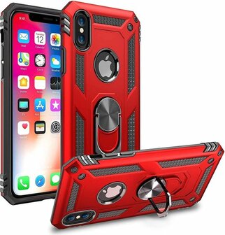 iPhone XS Max - Armor met Kickstand Ring - Rood