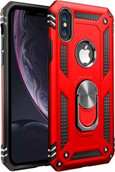 iPhone XS Max - Armor met Kickstand Ring - Rood