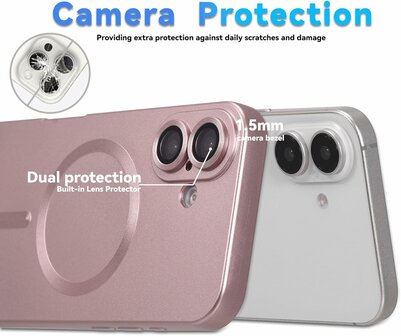 iPhone 16 - Roze - Matte Siliconen MagSafe Back Cover