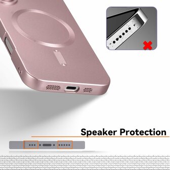 iPhone 16 - Roze - Matte Siliconen MagSafe Back Cover