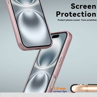 iPhone 16 - Roze - Matte Siliconen MagSafe Back Cover