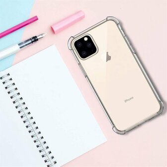 iPhone 11 Pro Max - Anti Shock &amp;amp; 2X Glas - Transparant