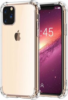 iPhone 11 Pro Max - Anti Shock &amp;amp; 2X Glas - Transparant