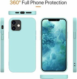iPhone 12 Mini - Back Cover &amp;amp; Glas - Turquoise