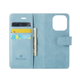 iPhone 16 Pro - Aqua Blue - 2 in 1 Book Case