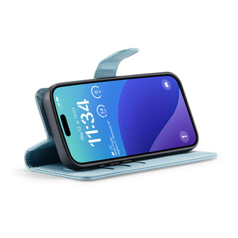 iPhone 16 Pro - Aqua Blue - 2 in 1 Book Case