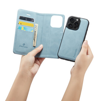 iPhone 16 Pro - Aqua Blue - 2 in 1 Book Case