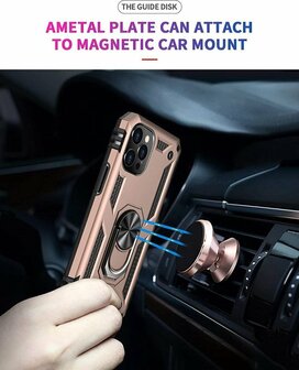 iPhone 12 Pro Max Goud - Armor met Kickstand Ring