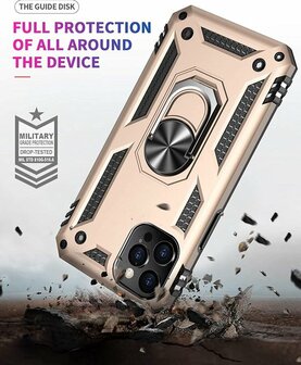 iPhone 12 Pro Max Goud - Armor met Kickstand Ring