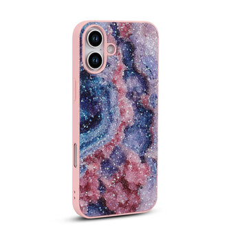 iPhone 16 Plus - Diamant Marmer Glitter - Nova