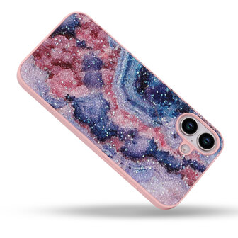iPhone 16 Plus - Diamant Marmer Glitter - Nova