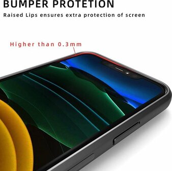 iPhone 11 Pro - Carbon Armor Back Cover met Ring - Zwart