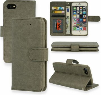 iPhone SE 2022 Grijs - HQ Book Case