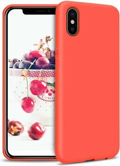 iPhone XS Max - Siliconen Back Cover - Rood