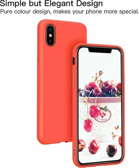 iPhone XS Max - Siliconen Back Cover - Rood