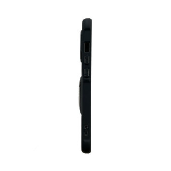 iPhone 14 Zwart - Transparant Back Cover Kickstand Ring