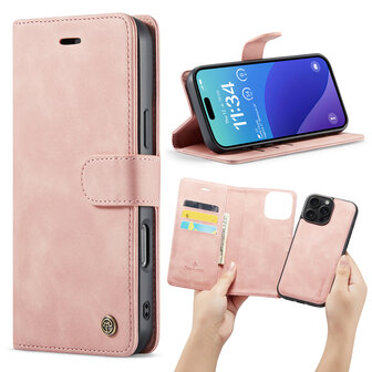 iPhone 16 Pro - Pale Pink - 2 in 1 Book Case