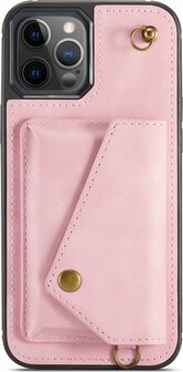 iPhone 12 Pro Max Pale Pink - Back Cover met Koord