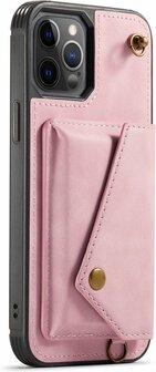 iPhone 12 Pro Max Pale Pink - Back Cover met Koord