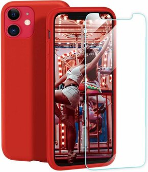iPhone 12 Mini - Back Cover &amp;amp; Glas - Rood