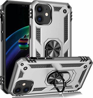 iPhone 12 Mini Grijs - Armor met Kickstand Ring