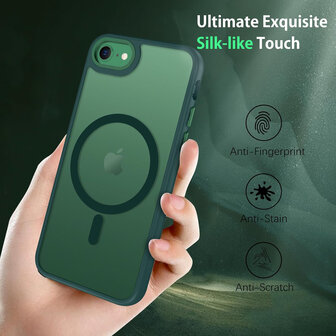 iPhone SE 2022 - Groen - MagSafe Matte Armor met Cam Bescherming
