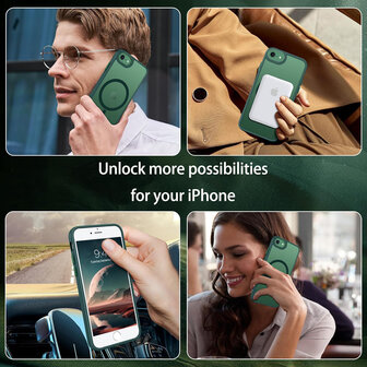 iPhone SE 2022 - Groen - MagSafe Matte Armor met Cam Bescherming