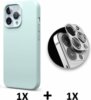 iPhone 13 Pro - Back Cover &amp;amp; Camera Lens Glas - Turquoise