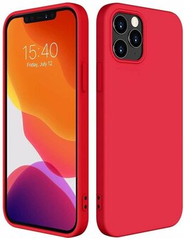 iPhone 12 Pro Max - Siliconen Back Cover - Rood