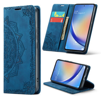 Samsung A14 Navy Blue - Mandala Book Case