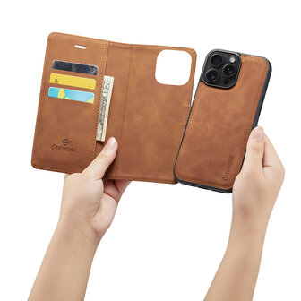 iPhone 16 Pro Max - Sienna Brown - 2 in 1 Book Case