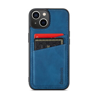iPhone 14 Plus - Back Cover met Kaarthouder - Navy Blue