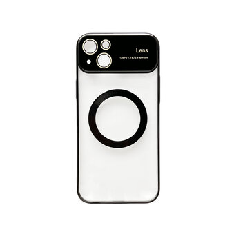 iPhone 15 Plus Zwart - MagSafe TPU Back Cover - Camera Protector
