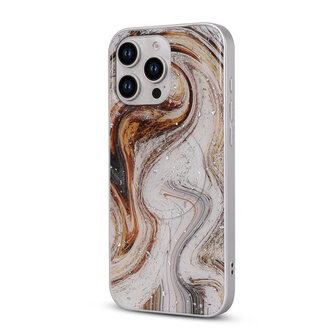 iPhone 16 Pro - Wit - Camera Marmer MagSafe Back Cover