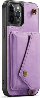 iPhone 12 Pro Max Bright Lila - Back Cover met Koord