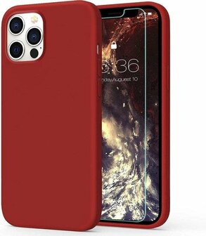 iPhone 12 Pro Max - Back Cover &amp;amp; Glas - Rood