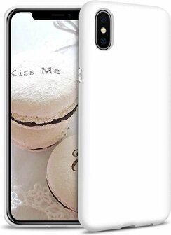 iPhone XS Max - Siliconen Back Cover - Wit