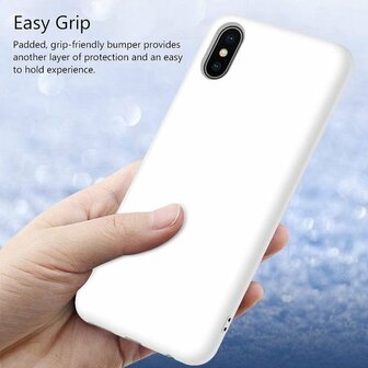 iPhone XS Max - Siliconen Back Cover - Wit