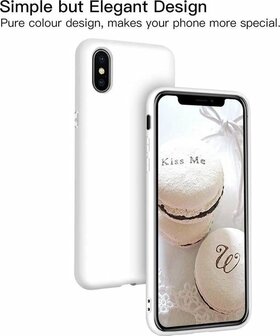 iPhone XS Max - Siliconen Back Cover - Wit