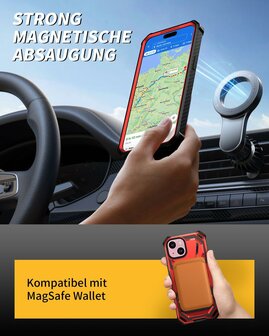 iPhone 15 Plus - Rood - Kickstand - Geschikt voor MagSafe