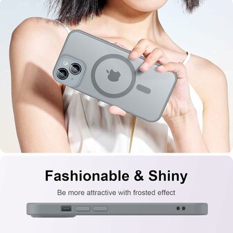 iPhone 14 - Grijs - Matte Armor - Geschikt voor MagSafe