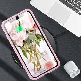 iPhone 12 Mini - Back Cover &amp;amp; Glas - Roze