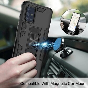 Samsung A51 Goud - Magnetic Kickstand Armor Case