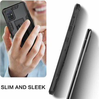 Samsung A51 Goud - Magnetic Kickstand Armor Case