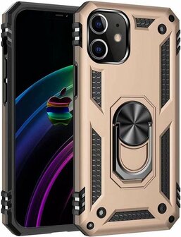 iPhone 12 Mini Goud - Armor met Kickstand Ring