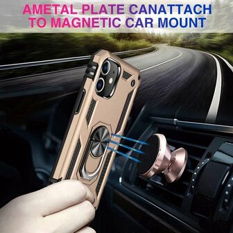 iPhone 12 Mini Goud - Armor met Kickstand Ring