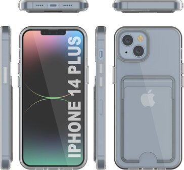 iPhone 14 Plus - Back Cover met Kaarthouder - Transparant